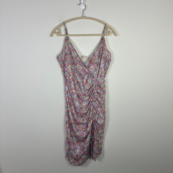 BCBGeneration Dresses & Skirts - BCBGeneration‎ Floral Mesh Ruched Mini Dress Women's 10 Summer Party Going Out